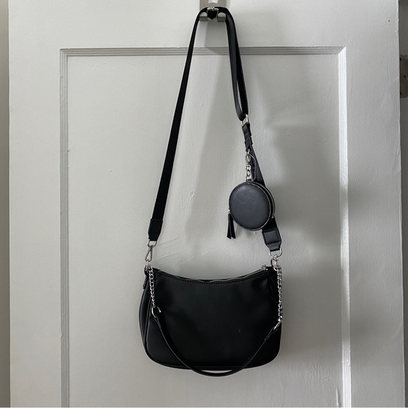 H&M Bags Black Hm Cross Body Convertible Shoulder Bag With Change